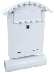 SolPlant. ro Cutie postala, cu loc pentru ziar, alb, format B6, 24.5x7x36.5 cm, Damech
