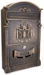 SolPlant. ro Cutie postala, aluminiu, bronz antic, 25.5x9x41 cm