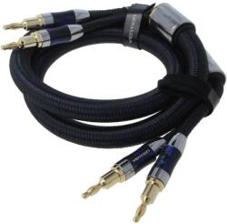 Vention Cablu banană mufă x2 2m - Aurit Negru (BLBLH)