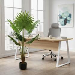  Palmier artificial Livistona evantai cu 5 frunze, 120 cm, verde (AT1CT-IM1P-PL1D-SK5102)