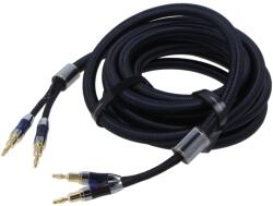 Vention Cablu banana mufa x2 5m aurit negru (BLBLJ)