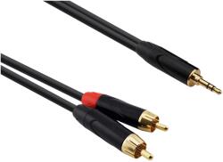 REDS MUSIC Cablu Audio Jack 3, 5mm la RCA x2 15m Negru REDS MUSIC AU16150BX (AU16150BX)
