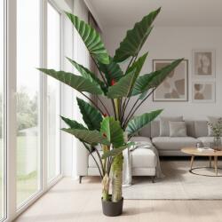  Planta artificiala Alocasia cu frunze late, 2 trunchiuri, 190 cm, verde (AT1CT-IM1P-PL1D-CY2109)