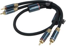 Vention Cablu RCA mufă x2 1, 5m negru aurit (BCUGG)