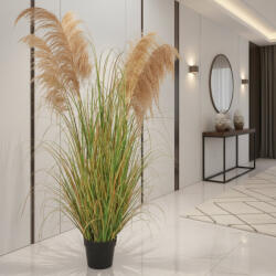  Planta artificiala decorativa tip stuf si iarba, 170 cm, 7 fire, verde tomnal (AT1CT-IM1P-PL1D-SSPZ/666)