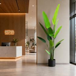  Planta artificiala Strelitzia Nicolai verde, 250 cm, cu ghiveci inclus (AT1CT-IM1P-PL1D-GSD205)