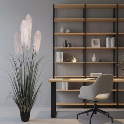  Planta artificiala decorativa din iarba si stuf, 240 cm, 5 fire, verde-gri (AT1CT-IM1P-PL1D-SSPZ/413)