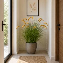 Planta artificiala decorativa coada de vulpe, 100 cm, verde-galben (AT1CT-IM1P-PL1D-V/SSPZ/6041)