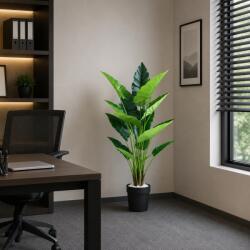  Planta artificiala Alocasia decorativa, 12 frunze, 150 cm, verde (AT1CT-IM1P-PL1D-JY105)