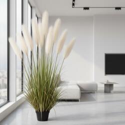  Planta artificiala iarba ornamentala 240 cm, 9 fire, verde si crem (AT1CT-IM1P-PL1D-R/SSPZ/387)