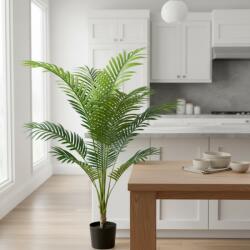  Palmier Kentia artificial 120 cm, 12 frunze, verde, cu ghiveci inclus (AT1CT-IM1P-PL1D-TZK12102)