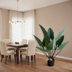  Planta artificiala Alocasia cu frunze late, 100 cm, verde decorativ (AT1CT-IM1P-PL1D-CY1100)