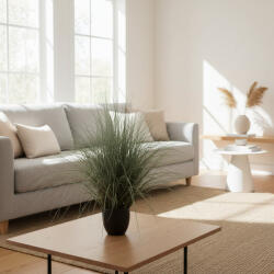  Planta artificiala iarba ornamentala tip fantana, 110 cm, verde-alb (AT1CT-IM1P-PL1D-SSPZ/6025/2)