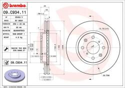 BREMBO Disc Frana 09. C934.11 Suzuki Swift Iv (09.C934.11)