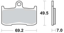 TRW Placute de Frana Fata Destinat Pentru: Curse Material: Carbon-crq 49 5x69 2x7mm Kawasaki Z Zr Zrx Zx-9r; Suzuki Gsx (MCB737CRQ)