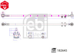 FEBI Bara Directie, Levier (l-970mm 14 5) Deutz Fahr D 2506 D 3006 D 4005 D 4006 D 4007 D 4506 D 4507 D 4807 D 5006 D 5206 D (FE182645)