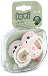 LOVI Szilikon dinamikus cumi capichill 6-18hó 2db lány