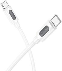 BOROFONE Cablu alimentare si date Borofone BX106, Fast Charging, USB Type-C la USB Type-C 60W, 1m, Alb