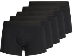 Jack & Jones Jack & Jones, Egyszínű boxer szett - 5 db, Fekete, S (12176266-BLACK-S)