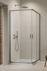Radaway Alienta Brushed Nickel C/D szögletes szálcsiszolt króm zuhanykabin 90x90 (10239090-91-01)