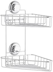 Compactor Bestlock Dupla fürdőszobai sarokpolc, fúrás nélkül, teherbírás akár 12 kg (RAN4686)