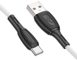 BOROFONE Cablu de alimentare Borofone BX86, USB-A male - USB-C male, 1 m, Black - White (6974443388831)