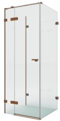 NEW TRENDY Eventa Copper Brushed cabină de duș 100x80 cm dreptunghiular cupru periat/sticlă transparentă EXK-8139 (EXK8139)