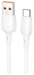 BOROFONE Cablu de date Borofone BX93, USB-A male - USB-C male, 1 m, White (6941991103186) - flax