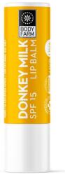 Bodyfarm Donkey Milk Balsam de buze hidratant, SPF15, 5.2 g
