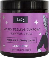 LaQ Gel de dus si peeling magnolie si piper roz, 220g, LaQ