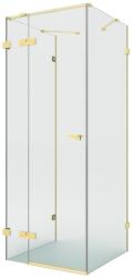 NEW TRENDY Eventa Gold Brushed zuhanykabin 120x100 cm négyszögletes arany csiszolt/átlátszó üveg EXK-8366 (EXK8366)