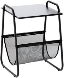 Chomik Masurita de cafea cu suport pentru reviste, negru 40×40×55cm 62712 (LOF1197) Masa de cafea