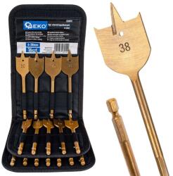 GEKO Set de burghie plate pentru lemn 6-38mm 61436 (G38111) Burghiu