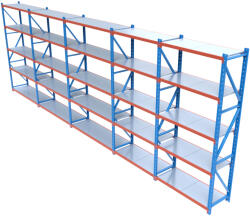 HD Regal FLEX300-W905 Salgó polcrendszer KOMPLETT 9 m (300 x 60 cm / 5 polc)