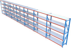 HD Regal FLEX300-X1405 Salgó polcrendszer KOMPLETT 14 m (250 x 60 cm / 5 polc) - mkaudio