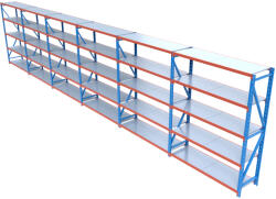 HD Regal FLEX300-X1205 Salgó polcrendszer KOMPLETT 12 m (250 x 60 cm / 5 polc) - mkaudio