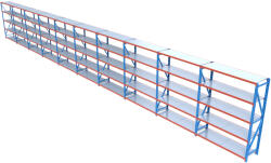 HD Regal FLEX300-X2005 Salgó polcrendszer KOMPLETT 20 m (250 x 60 cm / 5 polc)