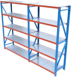 HD Regal FLEX300-X355 Salgó polcrendszer KOMPLETT 3, 5 m (250 x 60 cm / 5 polc) - pepita