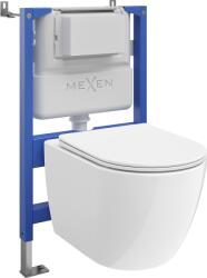 Mexen Lena set încastrat WC cadru pneumatic Tex Air XS-F cu vas WC 2.0 și capac cu închidere lentă, alb - 61083022L4000A (61083022L4000A)