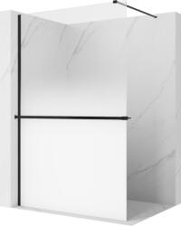 Mexen Kioto+ perete de duș cu raft Walk-in 90 x 200 cm, ombre alb 8 mm, negru - 800-090-121-70-86 (800-090-121-70-86)