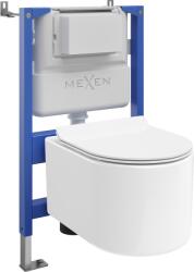 Mexen Sofia set încastrat WC cadru pneumatic Tex Air XS-F cu vas WC și scaun cu închidere lentă, alb - 610830544000A (610830544000A)