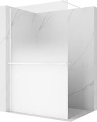 Mexen Kioto+ perete de duș cu poliță Walk-in 90 x 200 cm, ombre alb 8 mm, alb - 800-090-121-20-86 (800-090-121-20-86)
