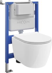 Mexen Carmen set încastrat WC cadru pneumatic Tex Air XS-F cu vas WC și capac cu închidere lentă, alb - 610830880500A (610830880500A)