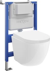 Mexen Lena set încastrat WC cu cadru pneumatic Tex Air XS-F cu vas WC și capac cu cădere lentă, alb - 610830220200A (610830220200A)