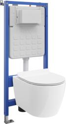 Mexen Carmen set WC incastrat cadru Tex Slim cu vas WC și capac cu închidere lentă, alb - 610030884000 (610030884000)