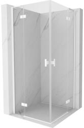 Mexen Mist-H L Duo cabină de duș cu ușă batantă 100 x 100 cm, transparentă, albă - 8A5L-100L-100P-20-00 (8A5L-100L-100P-20-00)