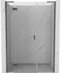 Mexen Mist-H L uși de duș batante stânga 150 cm, transparent, gri închis periat - 8A5L-150-001-66-00-L (8A5L-150-001-66-00-L)