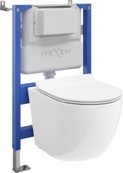 Mexen Lena set încastrat WC cadru pneumatic Tex Air XS-F cu vas WC și capac cu închidere lentă, alb - 610830224000A (610830224000A)