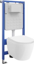 Mexen Carmen set WC încastrat cadru Tex Slim cu vas WC Tornado și capac cu închidere lentă, alb - 610030880200T (610030880200T)
