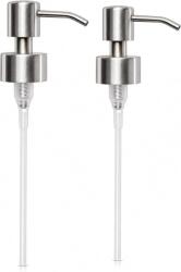 TYPEC Set 2 x Cap pompa de rezerva pentru dozator de sapun lichid Typec, din inox, filet 28 mm, finisaj periat